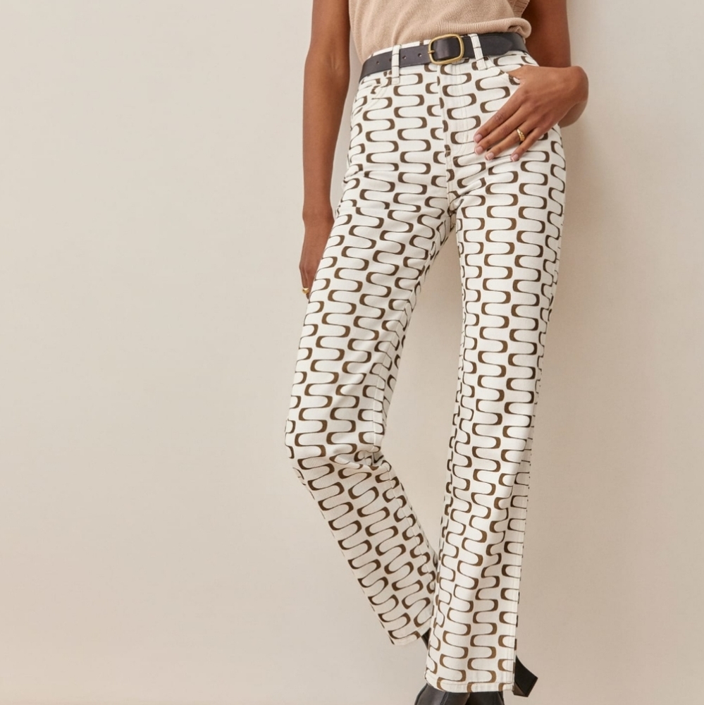 Reformation mod high rise staright jeans